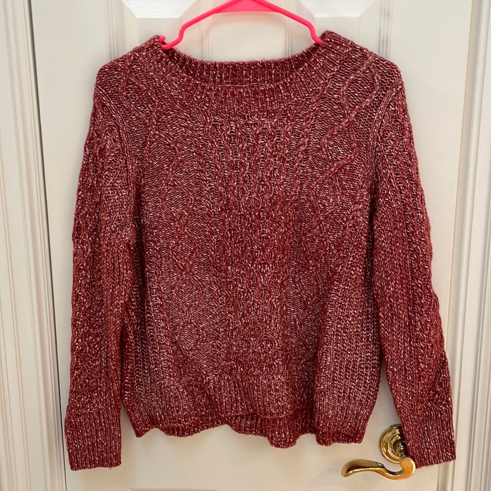 Faherty Red Crew Neck Sweater